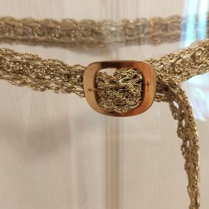 Gold woven women's belt